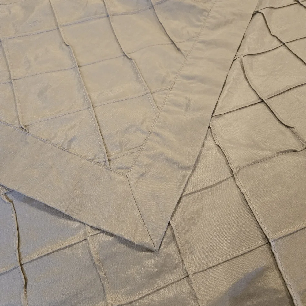 Elegant King Duvet Set – Sateen Finish with Diamond Stitching, Taupe